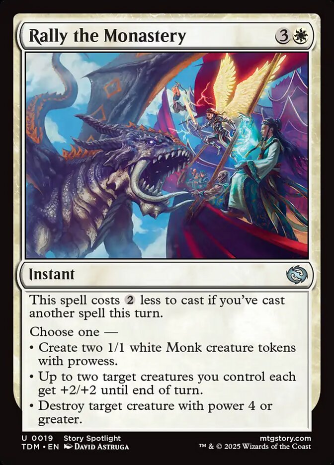 Rally the Monastery – Uncommon Magic: The Gathering card from Tarkir: Dragonstorm (#19)