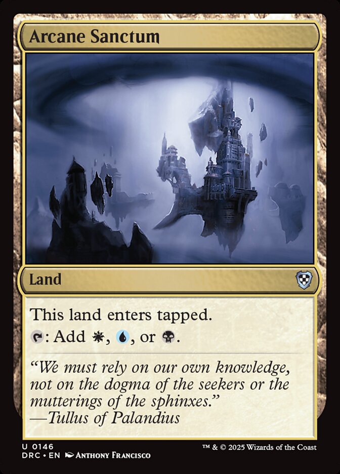 Arcane Sanctum – Uncommon Magic: The Gathering card from Aetherdrift Commander (#146)