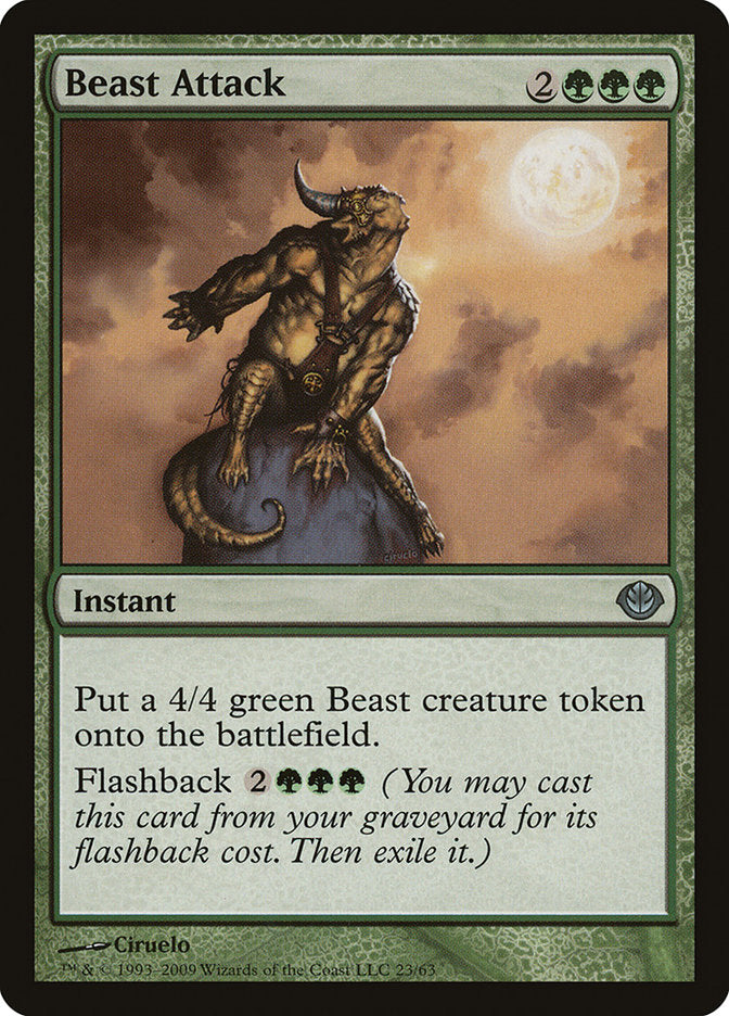 Beast Attack – Uncommon Magic: The Gathering card from Duel Decks: Garruk vs. Liliana (#23)