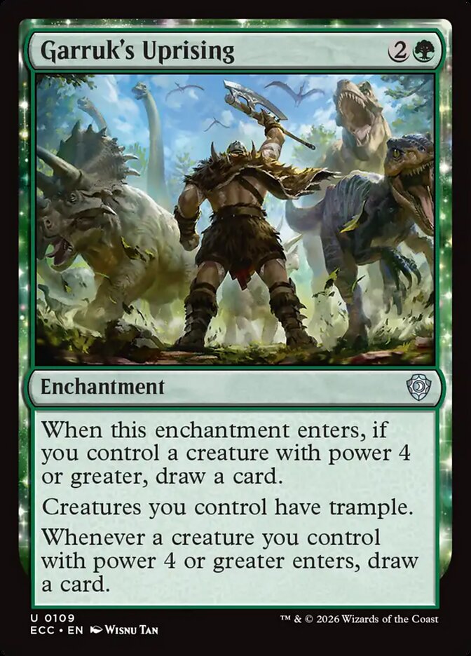 Garruk's Uprising – Uncommon Magic: The Gathering card from Lorwyn Eclipsed Commander (#109)
