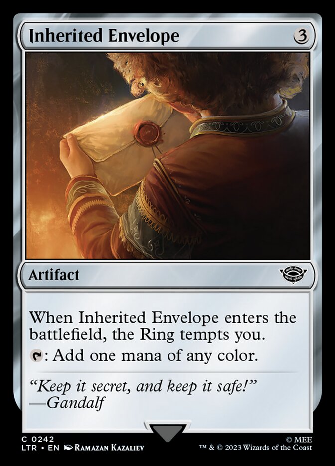 Inherited Envelope – Common Magic: The Gathering card from The Lord of the Rings: Tales of Middle-earth (#242)