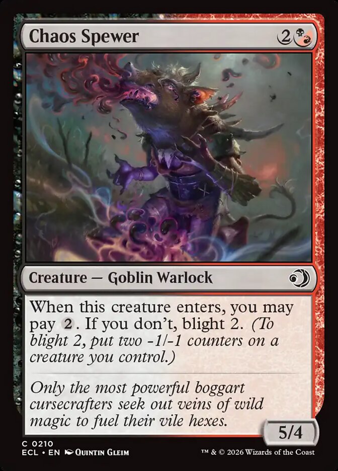Chaos Spewer – Common Magic: The Gathering card from Lorwyn Eclipsed (#210)