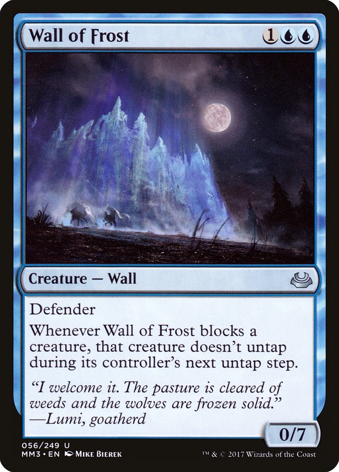 Wall of Frost – Uncommon Magic: The Gathering card from Modern Masters 2017 (#56)