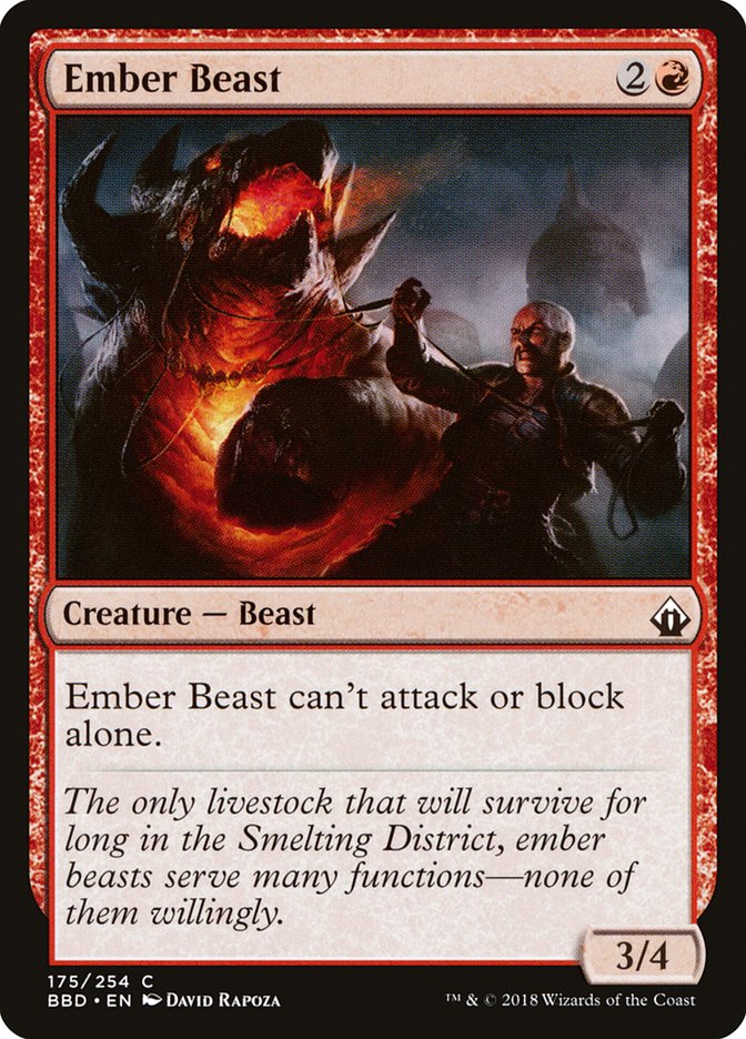 Ember Beast – Common Magic: The Gathering card from Battlebond (#175)