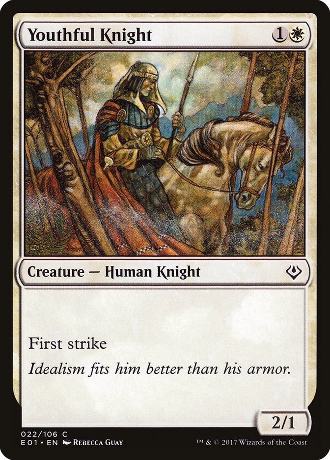 Youthful Knight – Common Magic: The Gathering card from Archenemy: Nicol Bolas (#22)