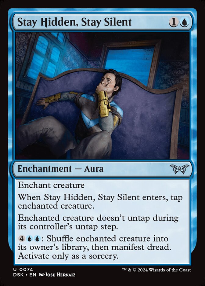 Stay Hidden, Stay Silent – Uncommon Magic: The Gathering card from Duskmourn: House of Horror (#74)