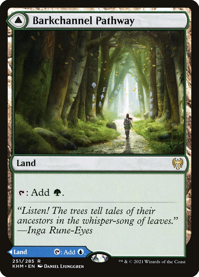 Barkchannel Pathway // Tidechannel Pathway – Rare Magic: The Gathering card from Kaldheim (#251)