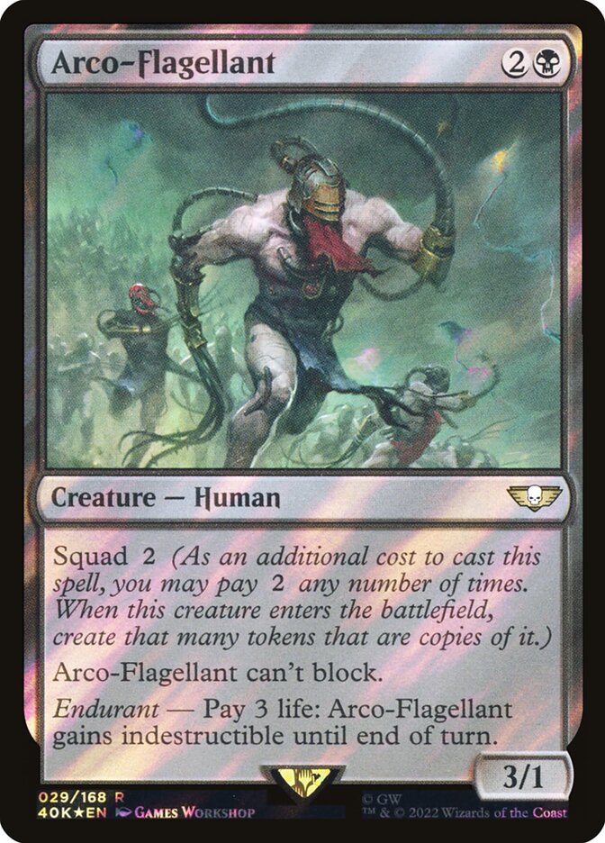 Arco-Flagellant – Rare Magic: The Gathering card from Warhammer 40,000 Commander (#29★)