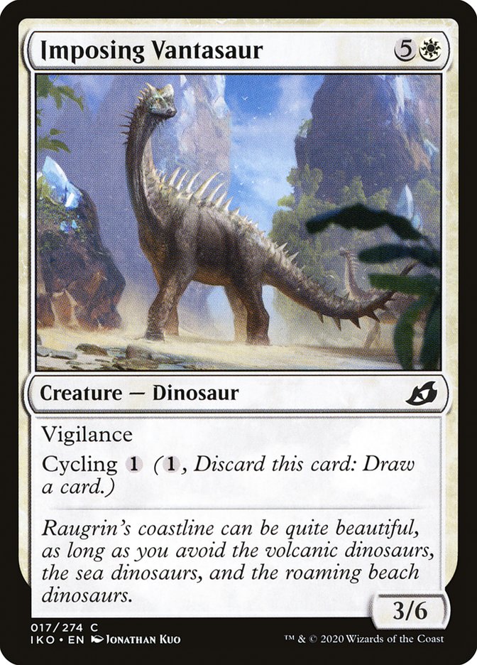 Imposing Vantasaur – Common Magic: The Gathering card from Ikoria: Lair of Behemoths (#17)