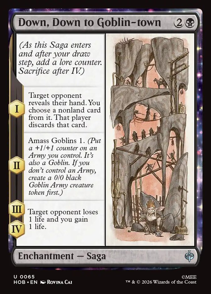 Down, Down to Goblin-town – Uncommon Magic: The Gathering card from The Hobbit (#65)