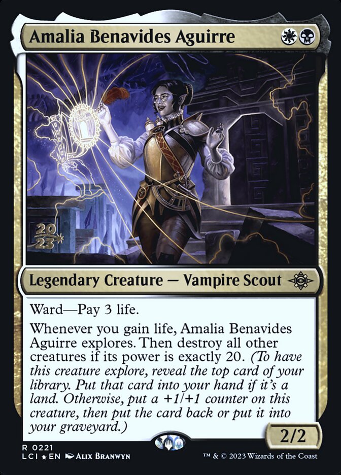 Amalia Benavides Aguirre – Rare Magic: The Gathering card from The Lost Caverns of Ixalan Promos (#221s)