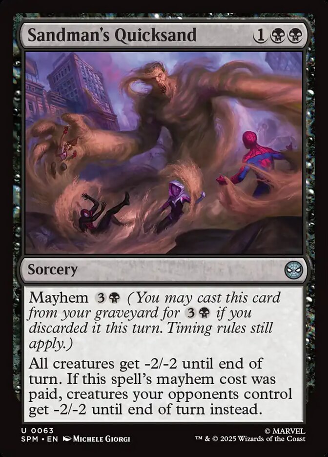 Sandman's Quicksand – Uncommon Magic: The Gathering card from Marvel's Spider-Man (#63)