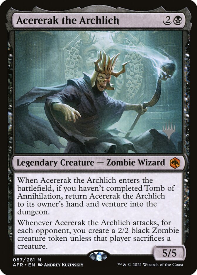Acererak the Archlich – Mythic Magic: The Gathering card from Adventures in the Forgotten Realms Promos (#87p)