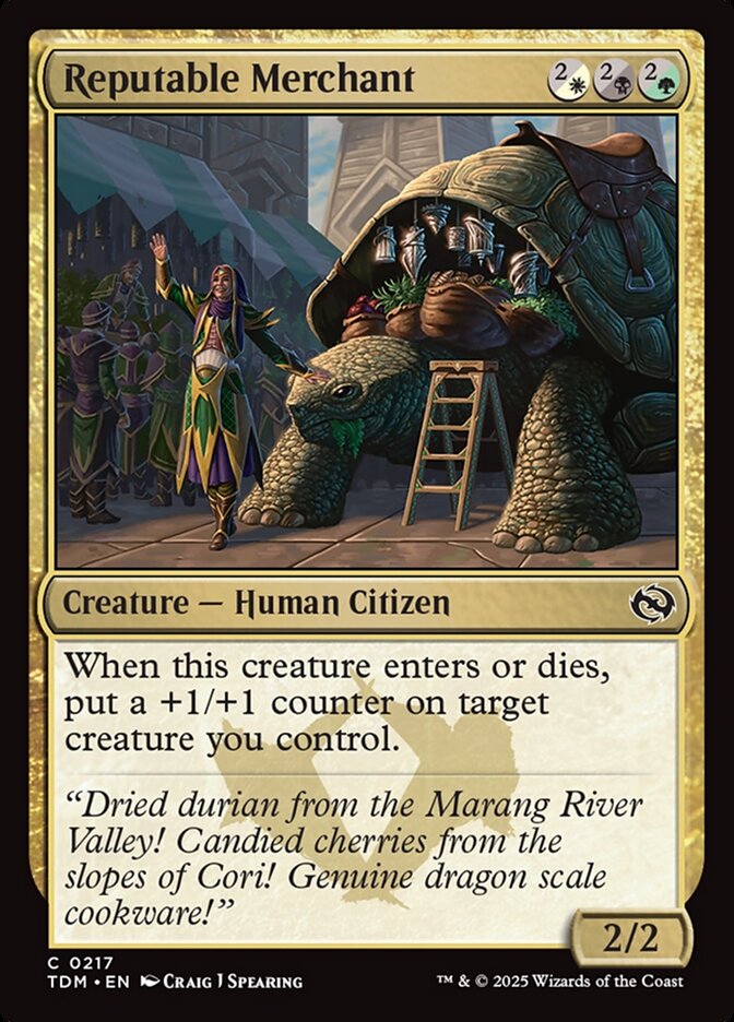 Reputable Merchant – Common Magic: The Gathering card from Tarkir: Dragonstorm (#217)