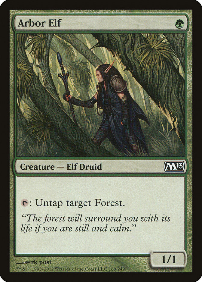 Arbor Elf – Common Magic: The Gathering card from Magic 2013 (#160)