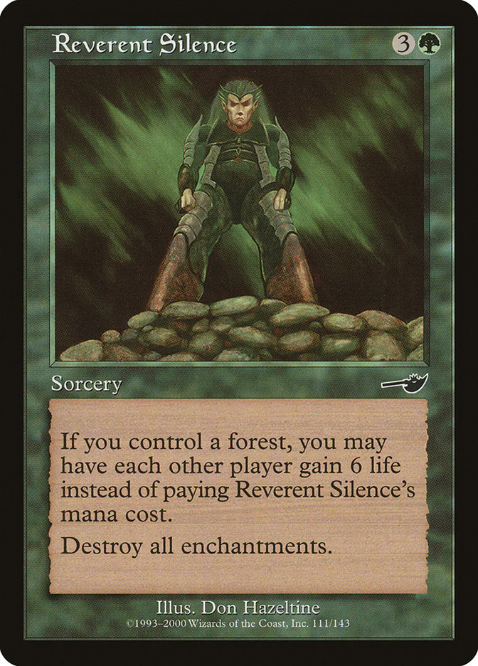 Reverent Silence – Common Magic: The Gathering card from Nemesis (#111)