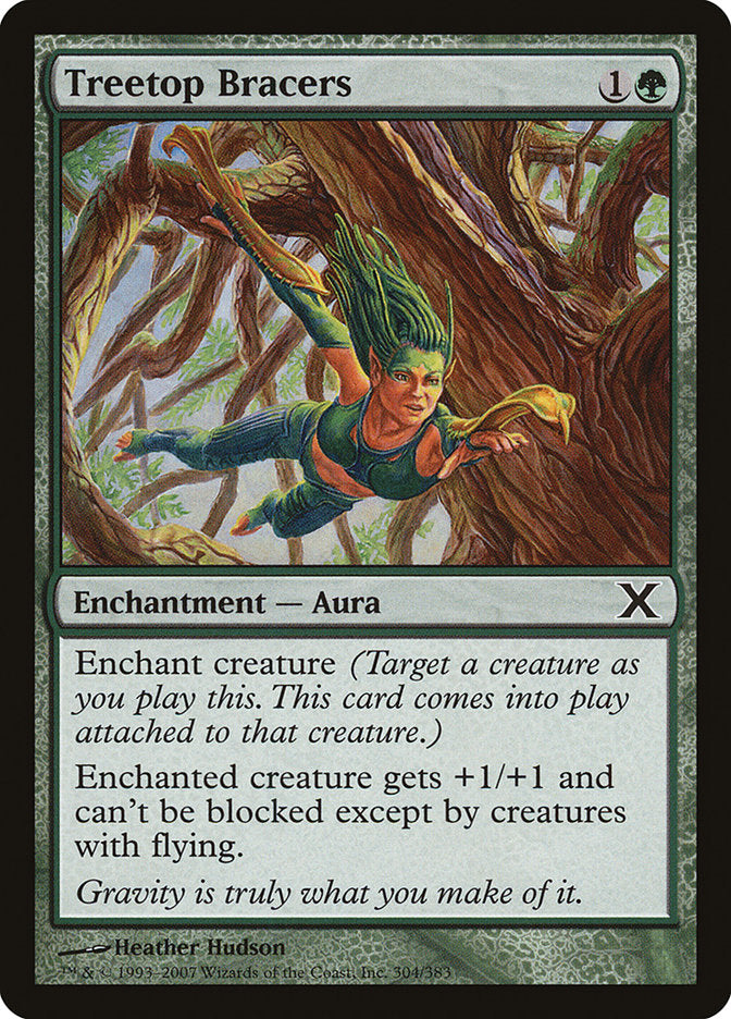 Treetop Bracers – Common Magic: The Gathering card from Tenth Edition (#304)