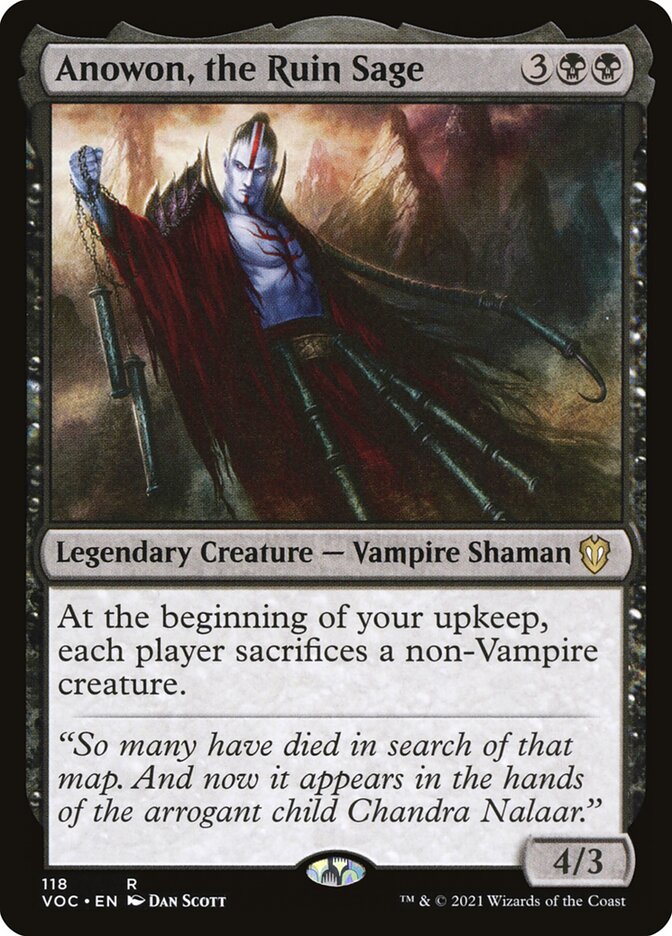 Anowon, the Ruin Sage – Rare Magic: The Gathering card from Crimson Vow Commander (#118)