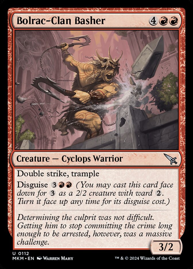 Bolrac-Clan Basher – Uncommon Magic: The Gathering card from Murders at Karlov Manor (#112)