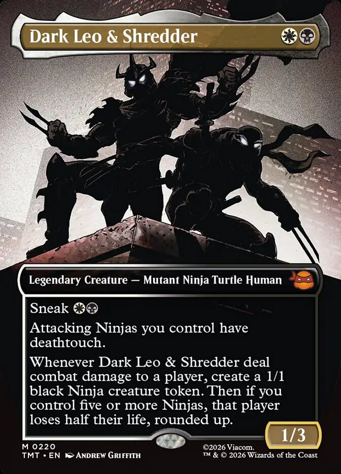 Dark Leo & Shredder – Mythic Magic: The Gathering card from Teenage Mutant Ninja Turtles (#220)