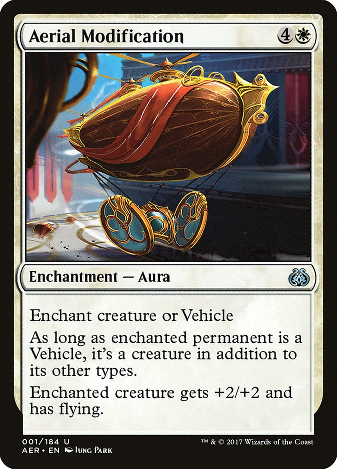 Aerial Modification – Uncommon Magic: The Gathering card from Aether Revolt (#1)