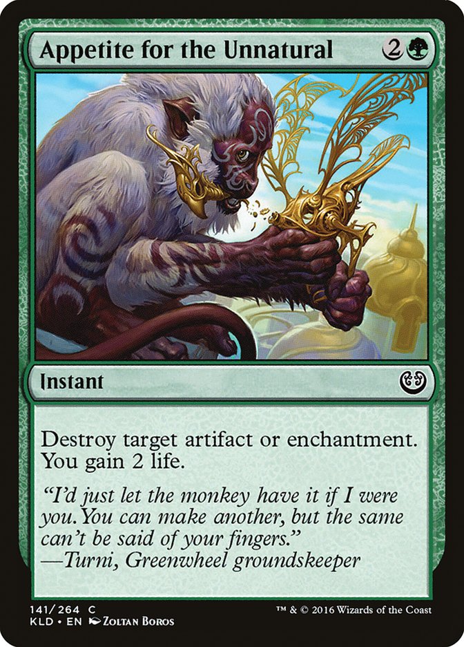 Appetite for the Unnatural – Common Magic: The Gathering card from Kaladesh (#141)