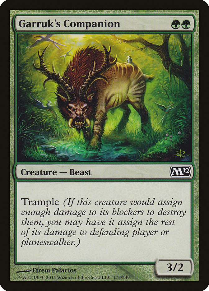 Garruk's Companion – Common Magic: The Gathering card from Magic 2012 (#175)