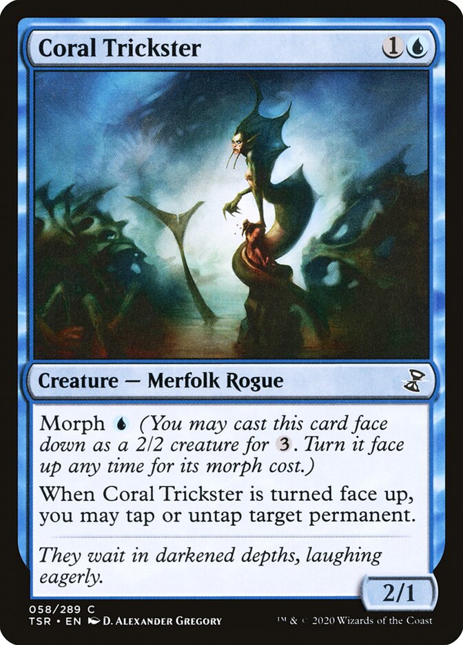 Coral Trickster – Common Magic: The Gathering card from Time Spiral Remastered (#58)