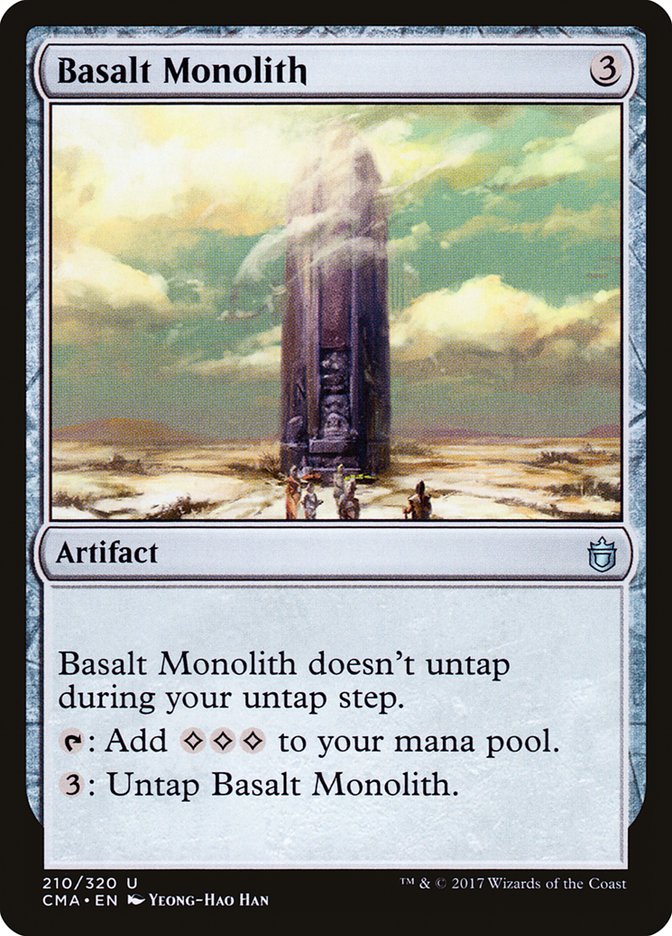 Basalt Monolith – Uncommon Magic: The Gathering card from Commander Anthology (#210)