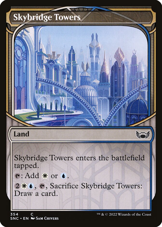 Skybridge Towers – Common Magic: The Gathering card from Streets of New Capenna (#354)