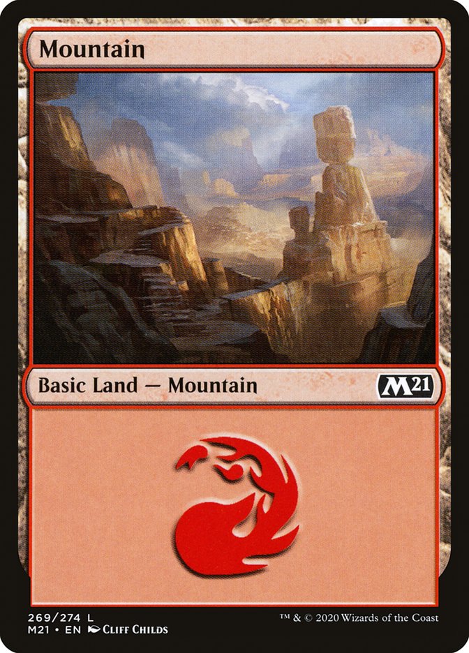 Mountain – Common Magic: The Gathering card from Core Set 2021 (#269)