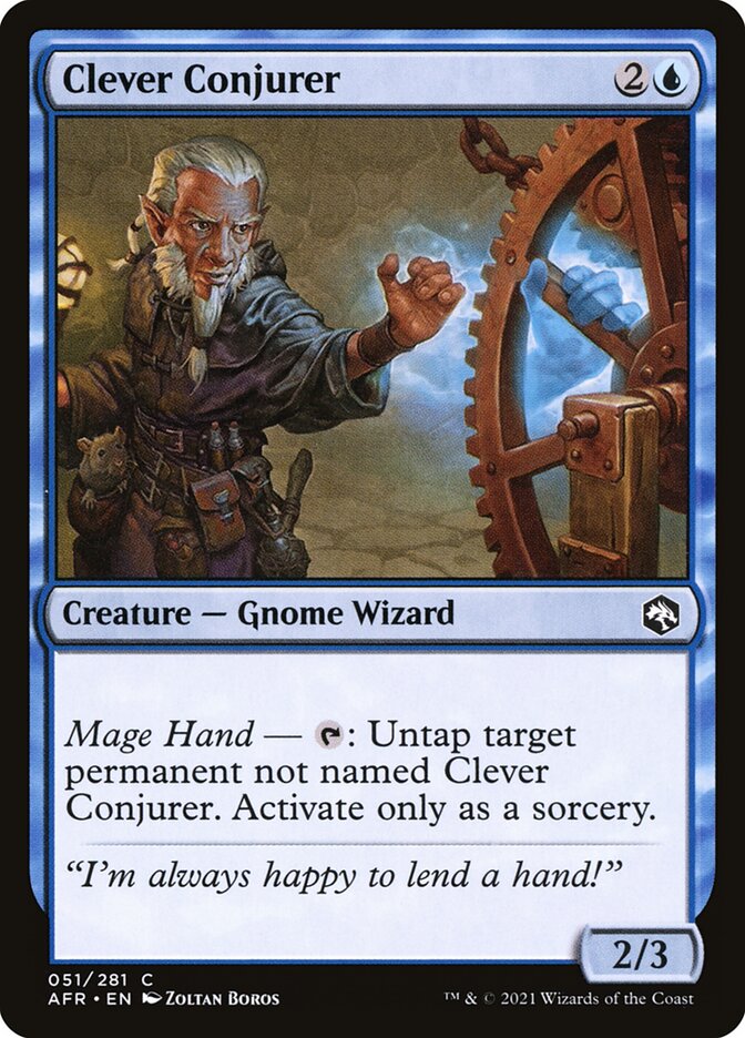 Clever Conjurer – Common Magic: The Gathering card from Adventures in the Forgotten Realms (#51)