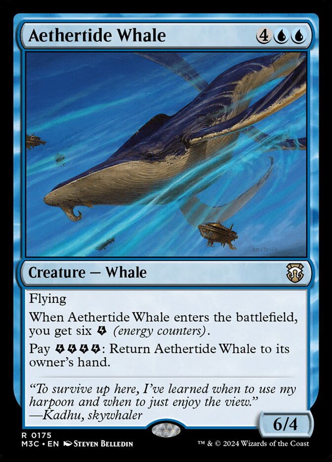 Aethertide Whale – Rare Magic: The Gathering card from Modern Horizons 3 Commander (#175)