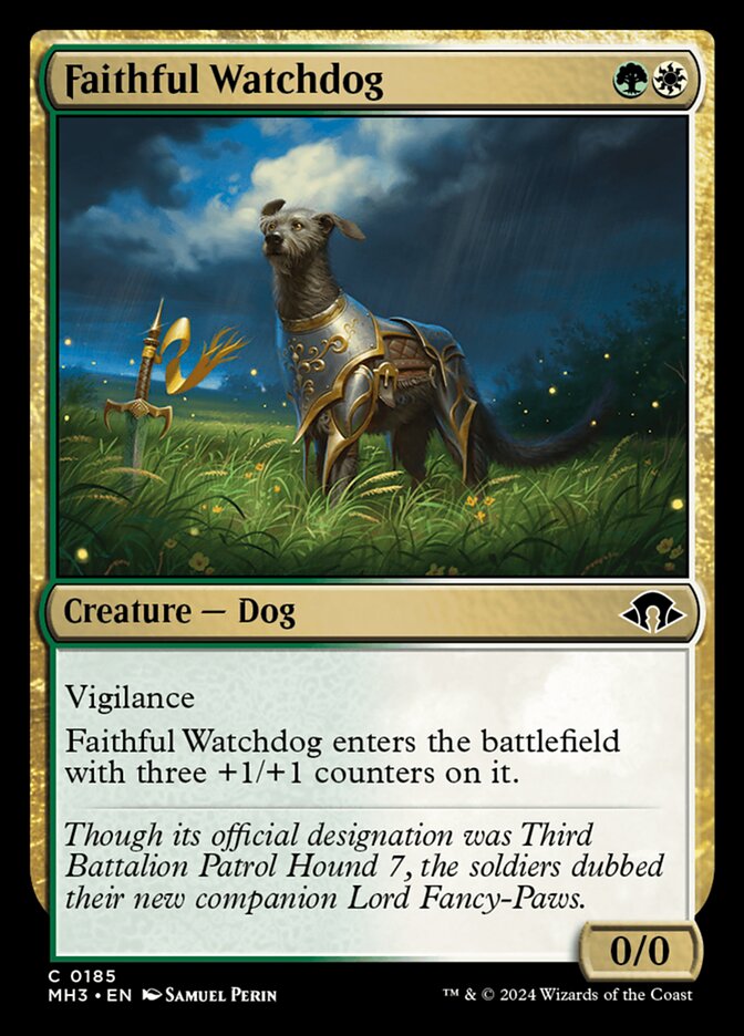 Faithful Watchdog – Common Magic: The Gathering card from Modern Horizons 3 (#185)