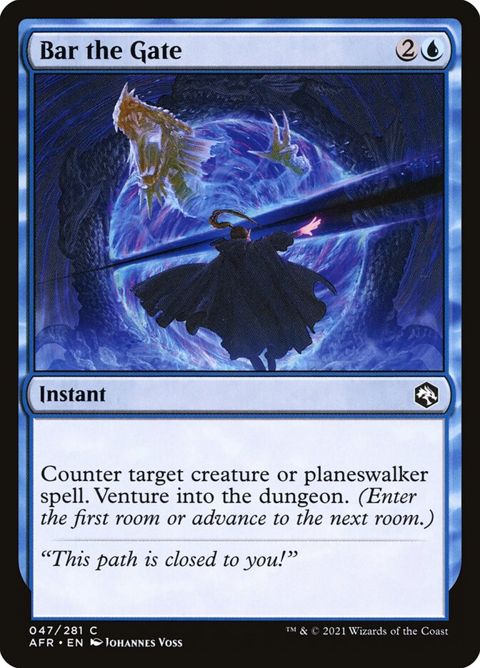Bar the Gate – Common Magic: The Gathering card from Adventures in the Forgotten Realms (#47)