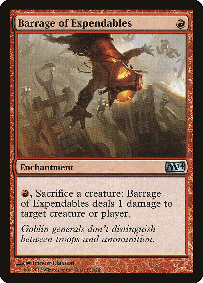 Barrage of Expendables – Uncommon Magic: The Gathering card from Magic 2014 (#127)