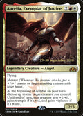 Aurelia, Exemplar of Justice – Mythic Magic: The Gathering card from Guilds of Ravnica Promos (#153s)