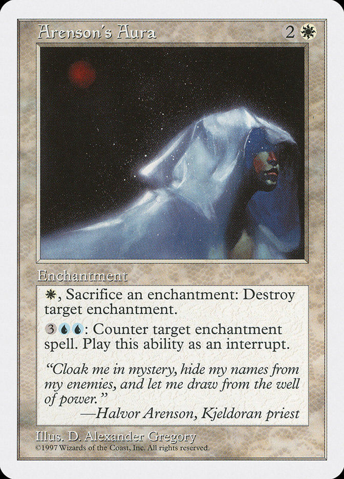 Arenson's Aura – Uncommon Magic: The Gathering card from Fifth Edition (#6)