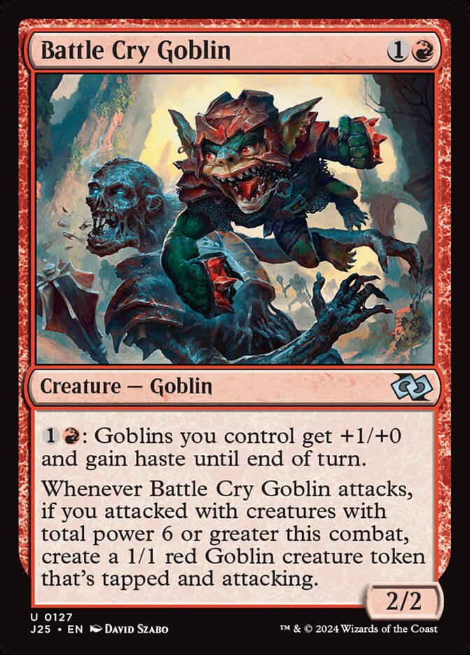 Battle Cry Goblin – Uncommon Magic: The Gathering card from Foundations Jumpstart (#127)
