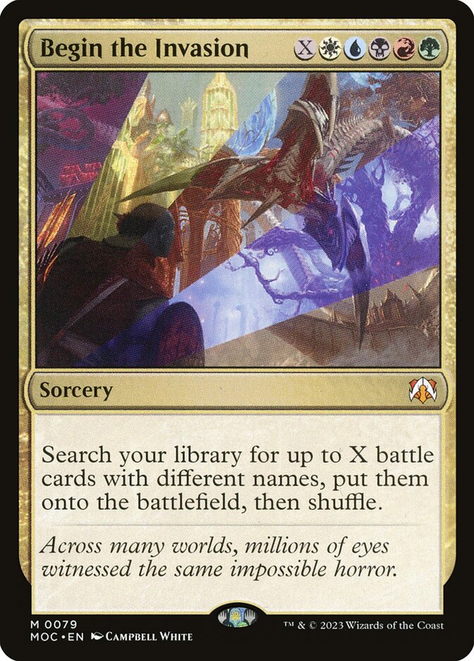 Begin the Invasion – Mythic Magic: The Gathering card from March of the Machine Commander (#79)