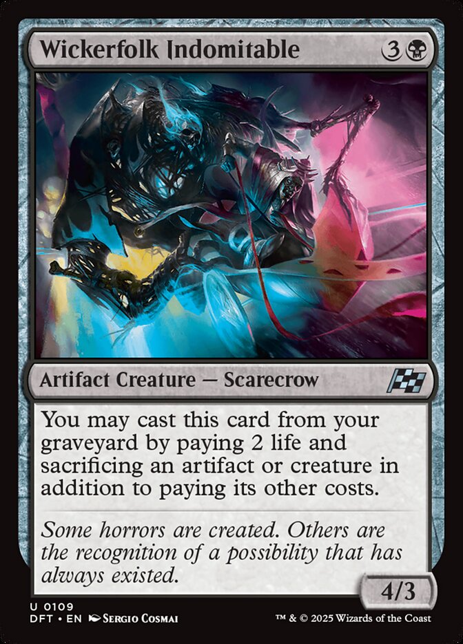 Wickerfolk Indomitable – Uncommon Magic: The Gathering card from Aetherdrift (#109)