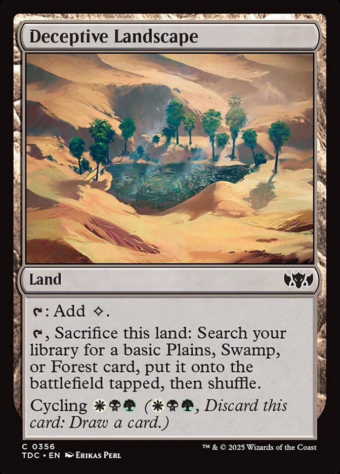 Deceptive Landscape – Common Magic: The Gathering card from Tarkir: Dragonstorm Commander (#356)