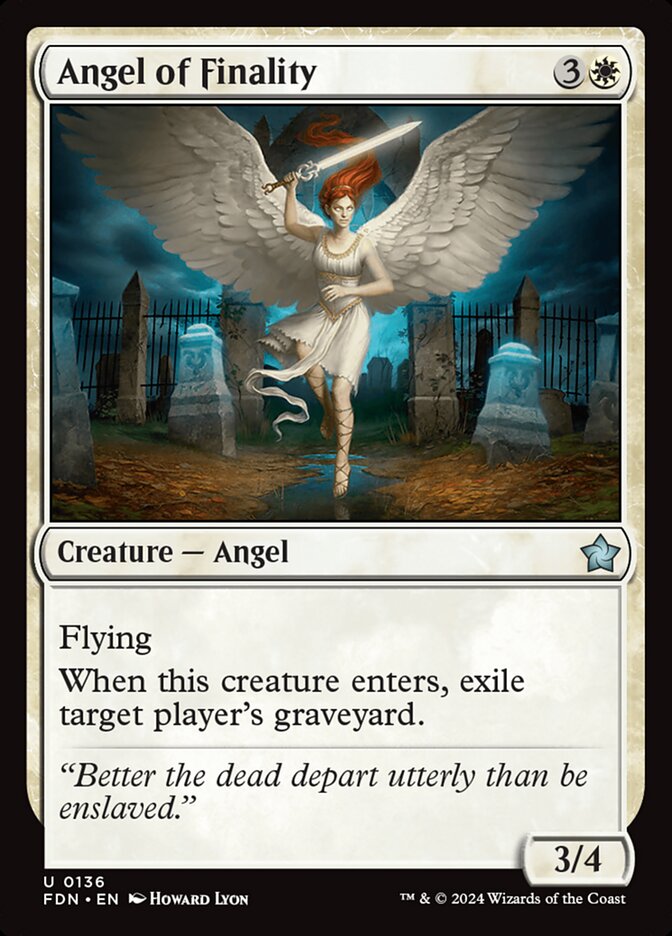 Angel of Finality – Uncommon Magic: The Gathering card from Foundations (#136)