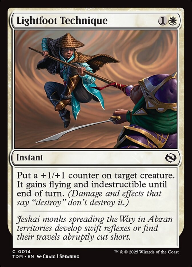 Lightfoot Technique – Common Magic: The Gathering card from Tarkir: Dragonstorm (#14)