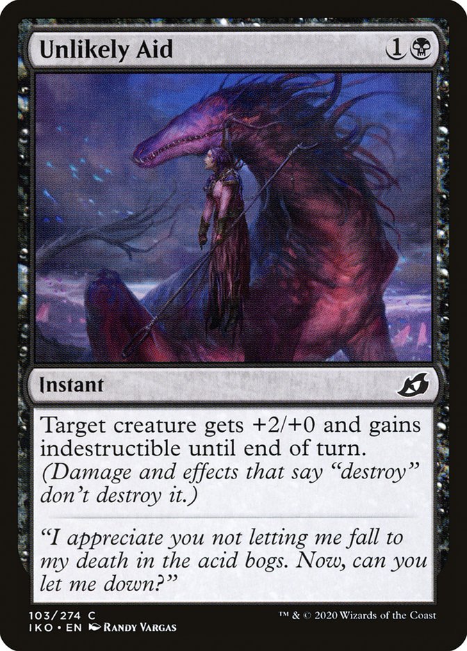 Unlikely Aid – Common Magic: The Gathering card from Ikoria: Lair of Behemoths (#103)
