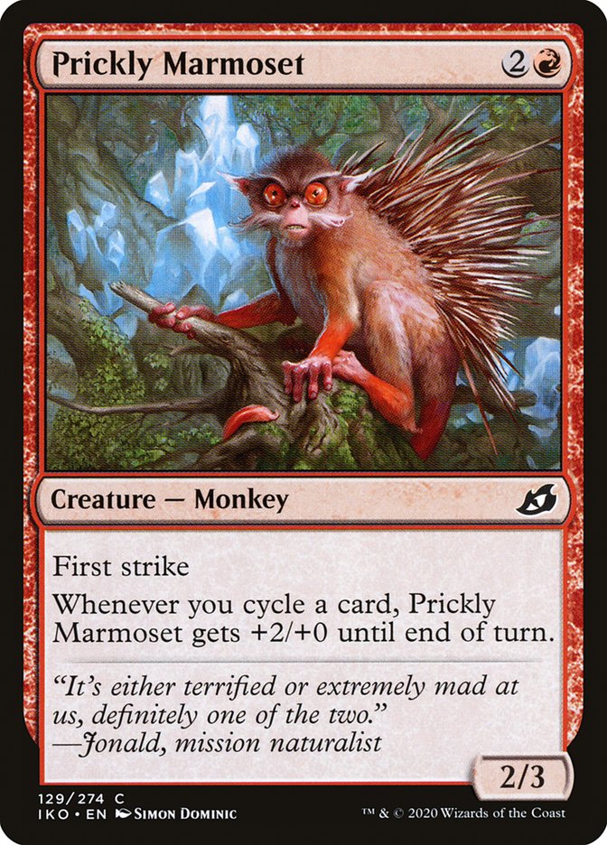 Prickly Marmoset – Common Magic: The Gathering card from Ikoria: Lair of Behemoths (#129)