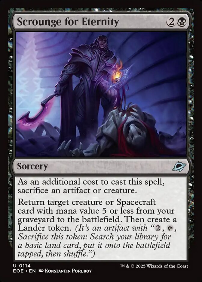 Scrounge for Eternity – Uncommon Magic: The Gathering card from Edge of Eternities (#114)