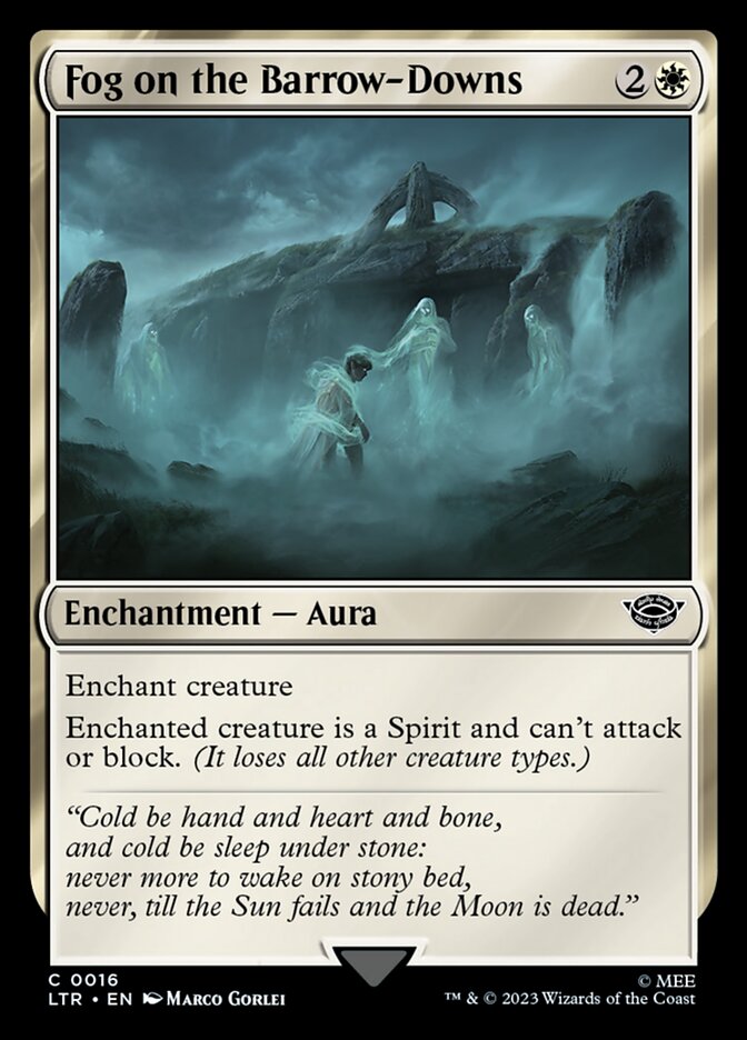 Fog on the Barrow-Downs – Common Magic: The Gathering card from The Lord of the Rings: Tales of Middle-earth (#16)