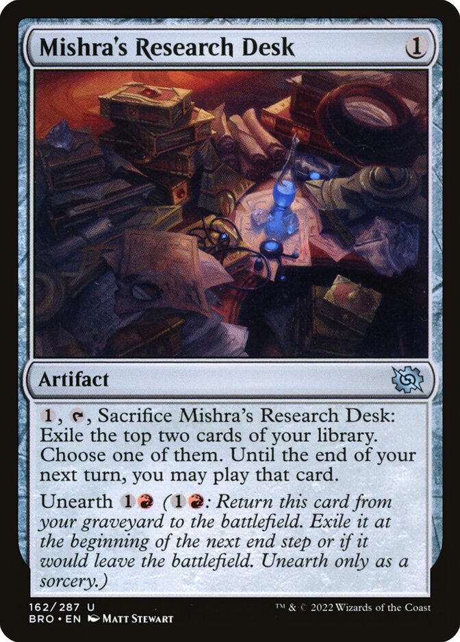 Mishra's Research Desk – Uncommon Magic: The Gathering card from The Brothers' War (#162)