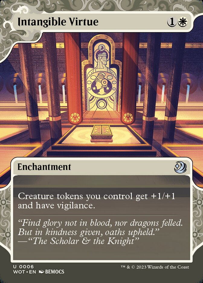 Intangible Virtue – Uncommon Magic: The Gathering card from Wilds of Eldraine: Enchanting Tales (#6)
